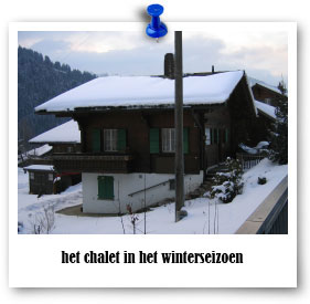 Ons chalet in de sneeuw